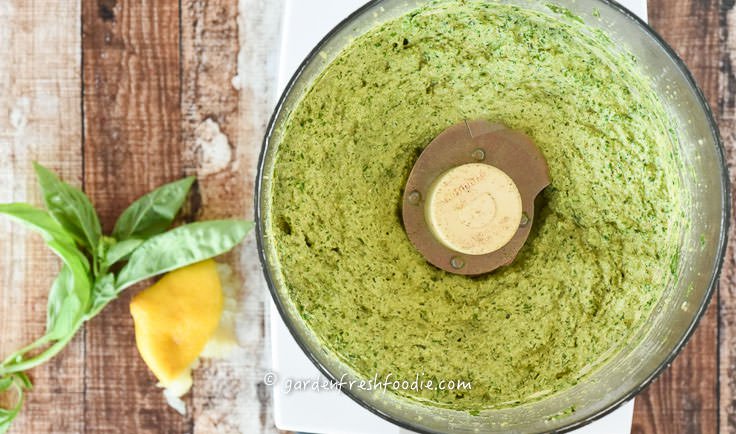 Oil-Free Lemon Basil Pesto