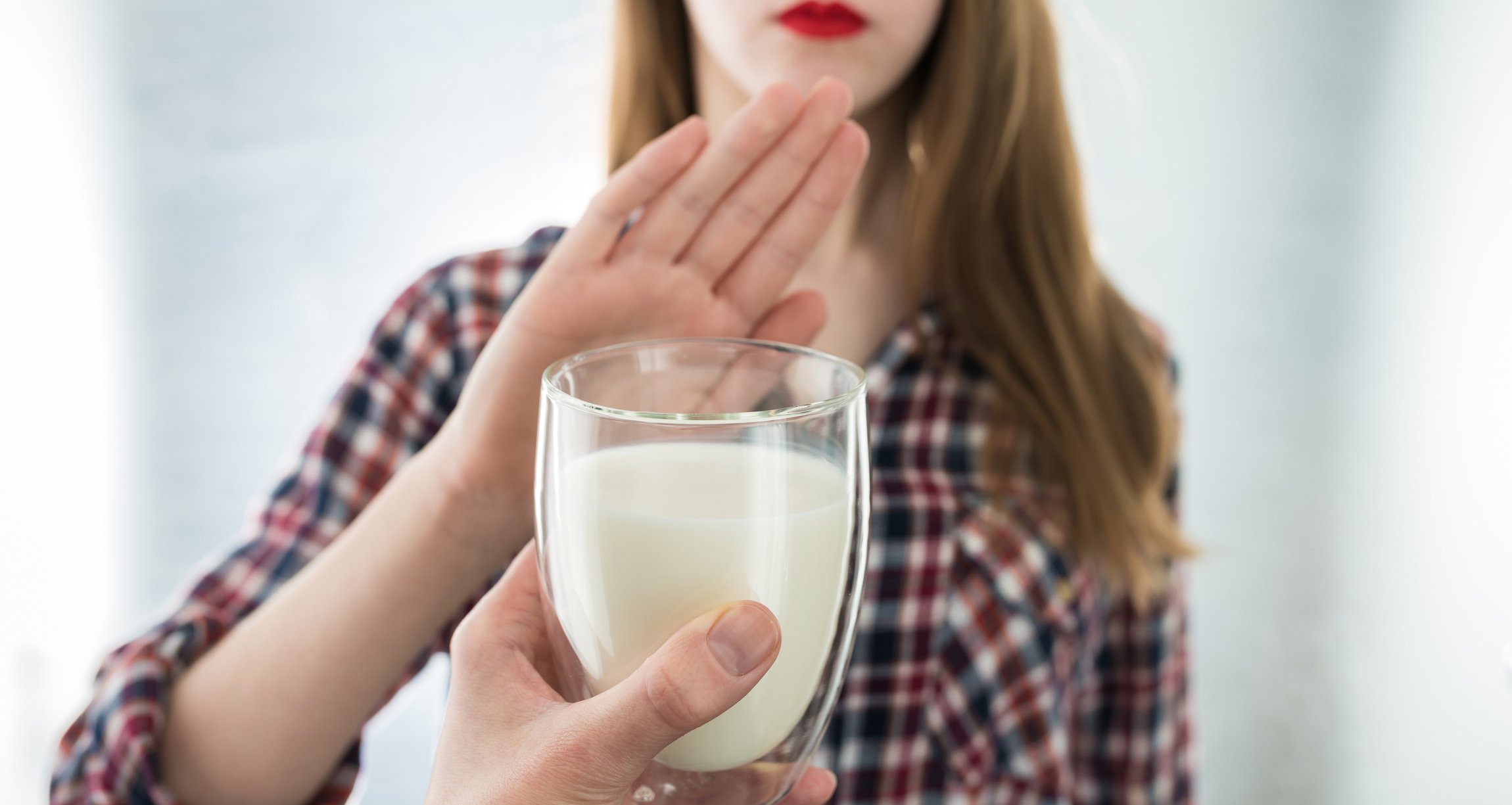 saying no to glass of milk