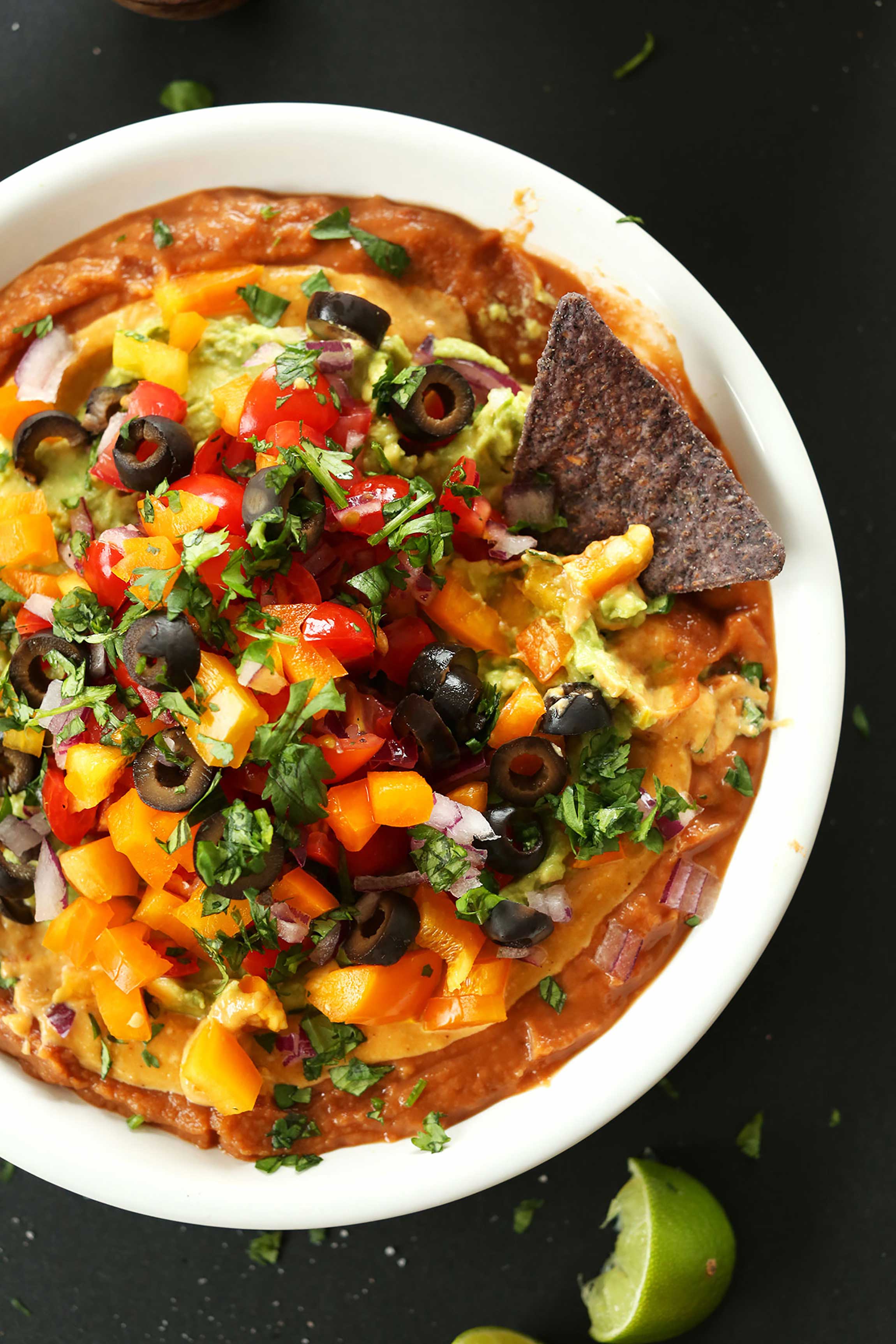 Healthy Super Bowl Recipes: 7-Layer Bean Dip