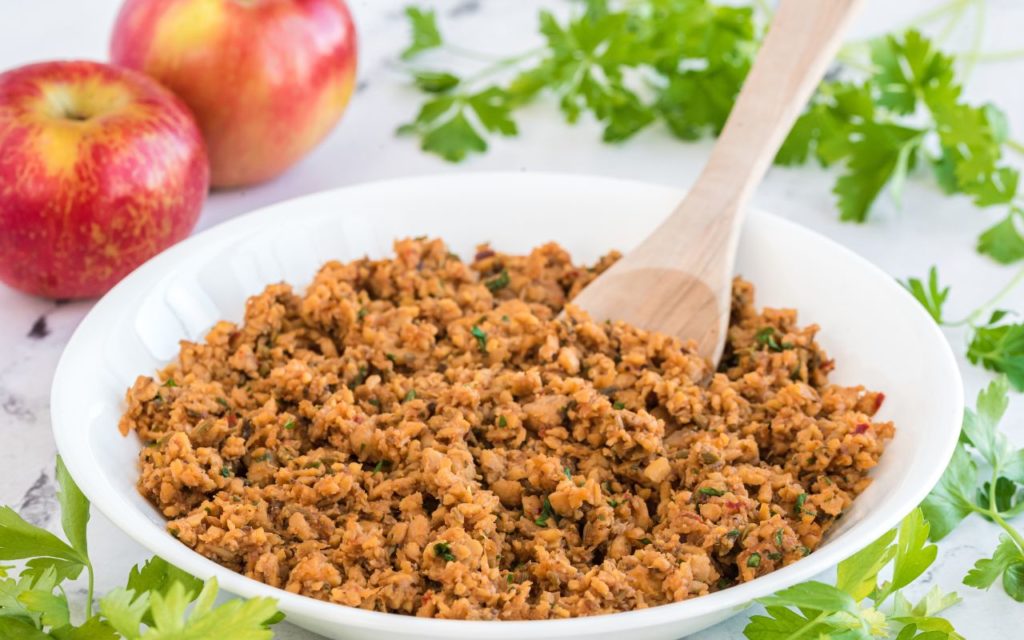 Apple Sage Tempeh Sausage