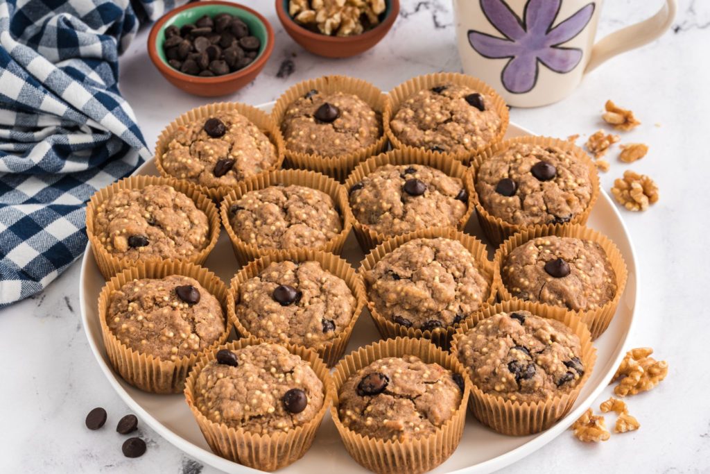 Banana Chocolate Chip Millet Muffins