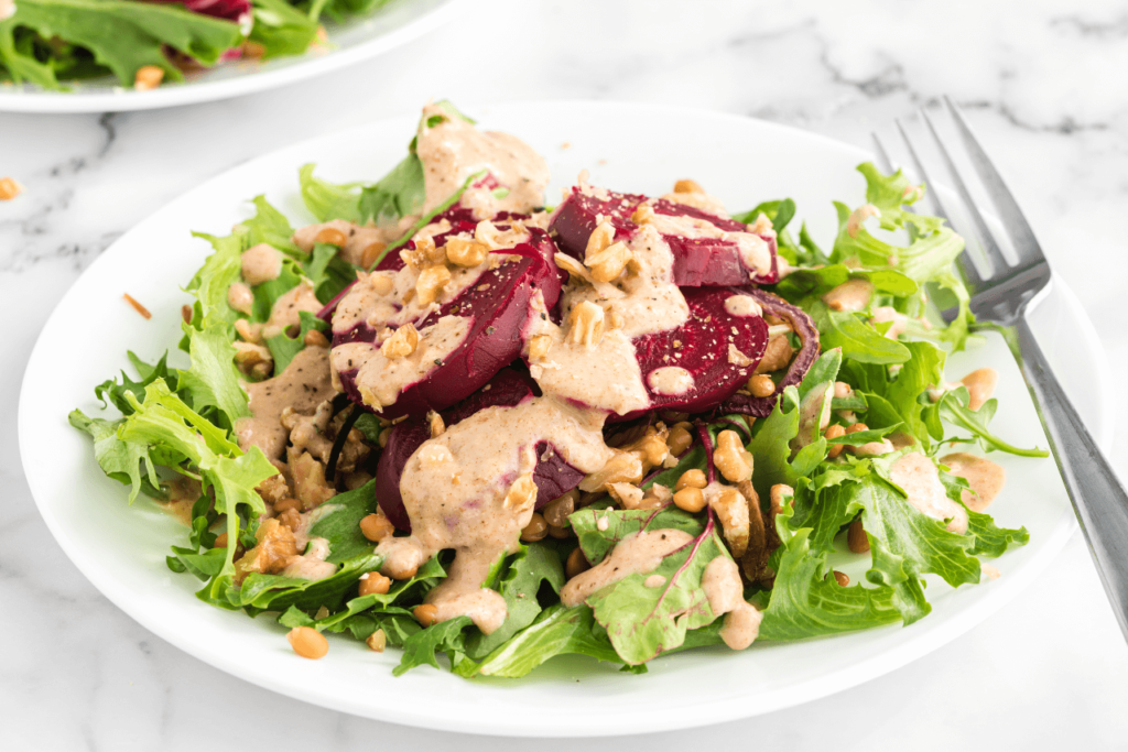 Beet and Lentil Salad with Vinaigrette