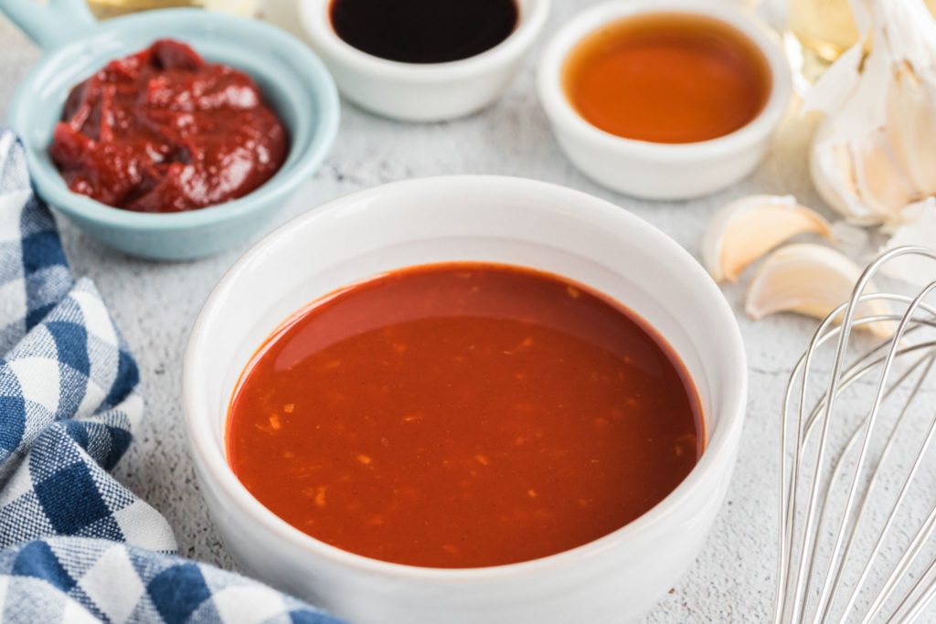 Bibimbap Sauce in a white dish