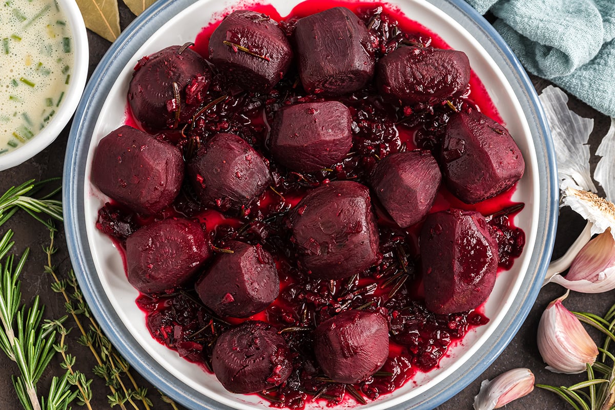 Braised Beet Shankbone with Horseradish Cream Sauce