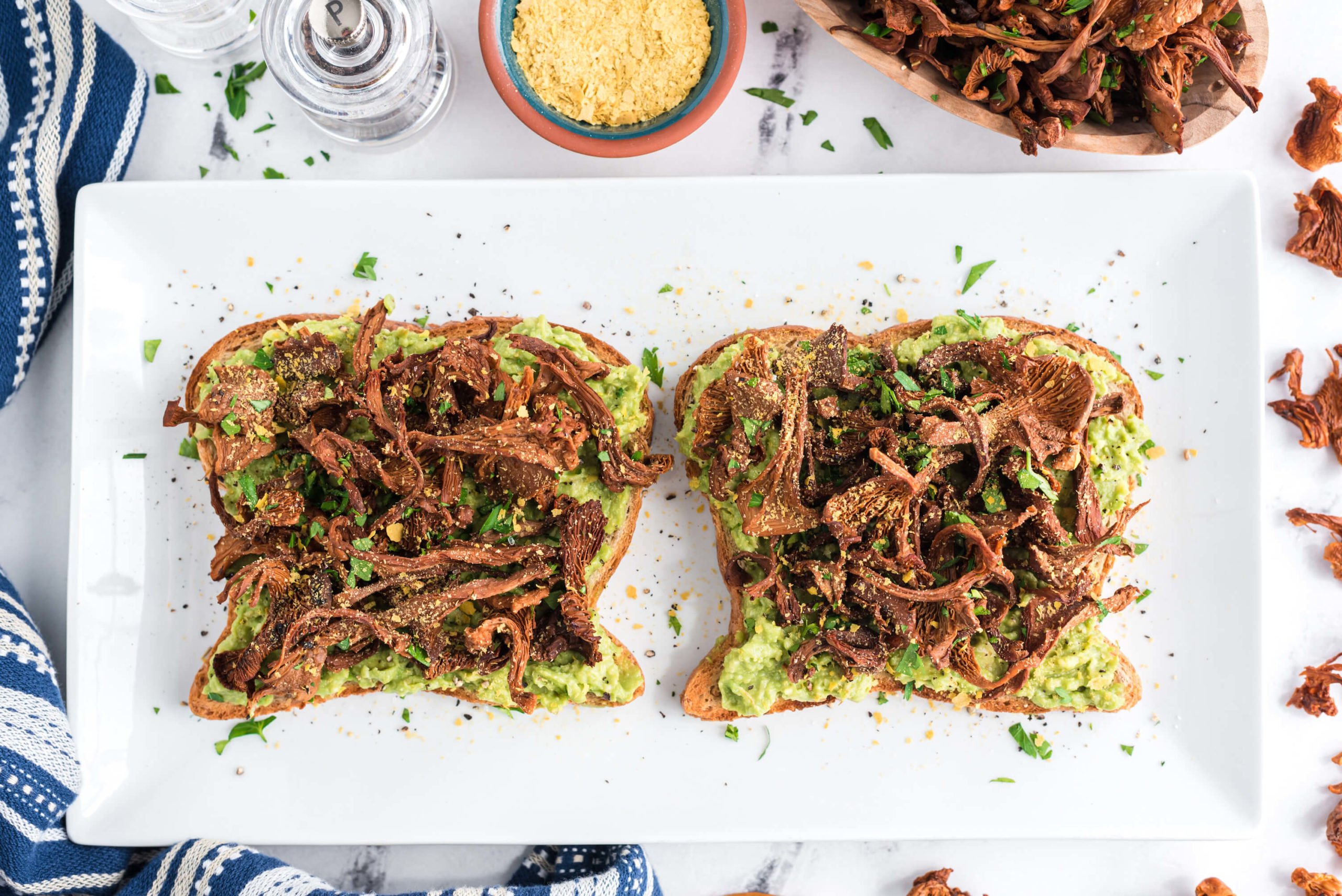 Breakfast Chanterelle Avocado Toast