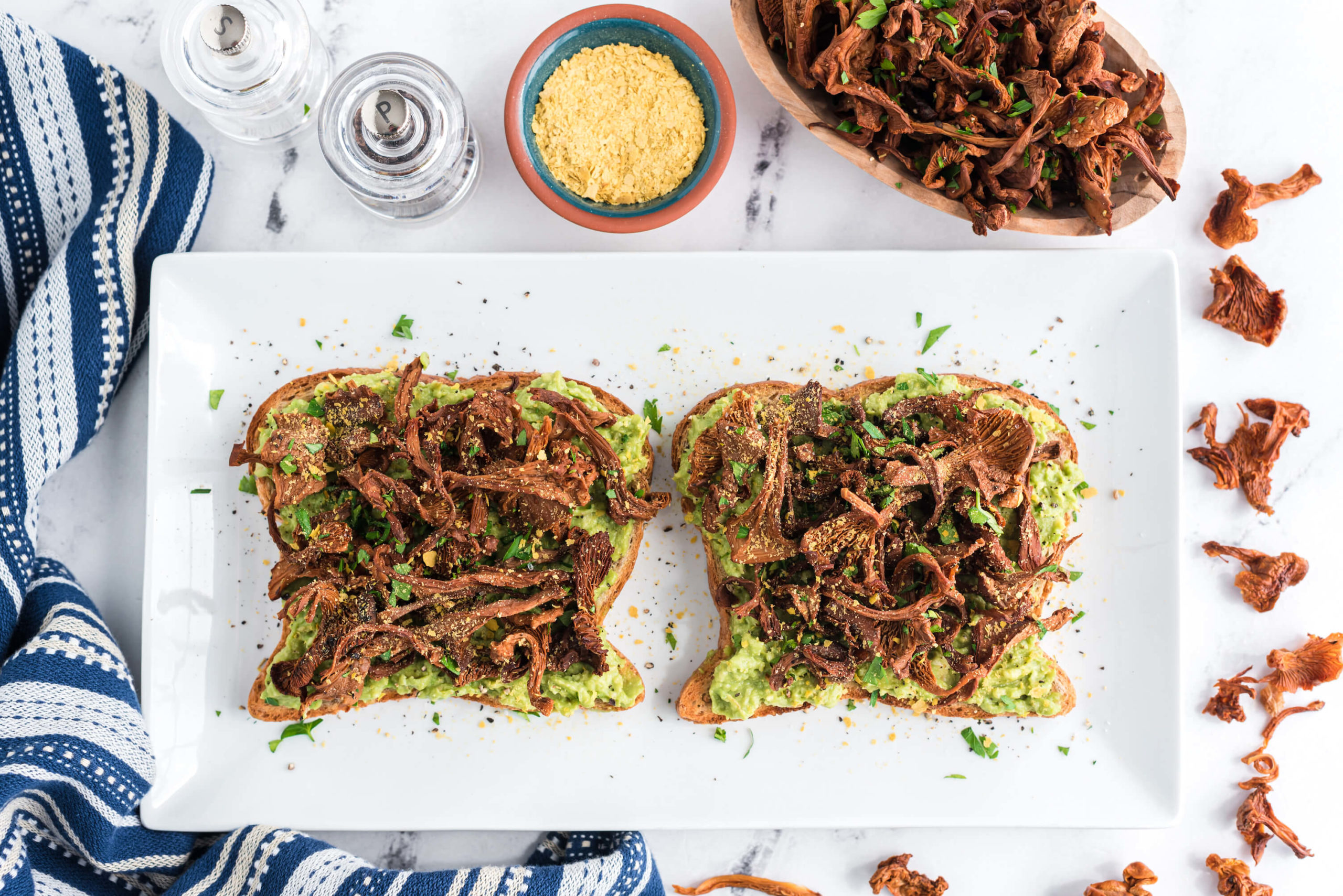 Breakfast Chanterelle Avocado Toast