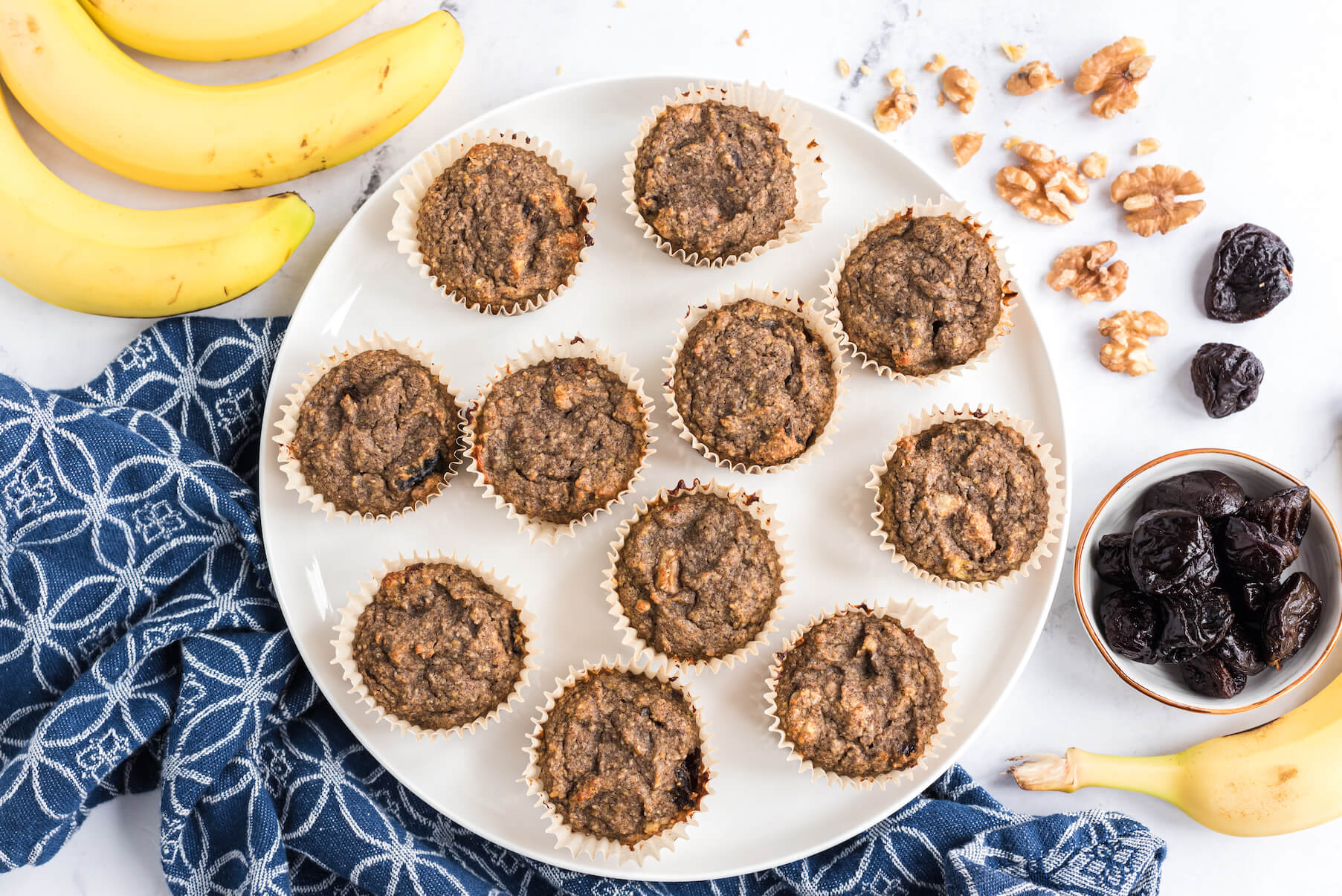 Buckwheat Banana Prune Muffins