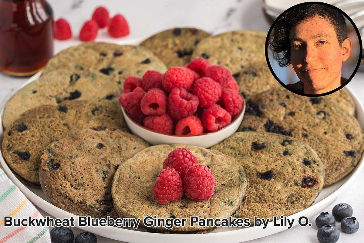 Buckwheat Blueberry Ginger Pancakes recipe by Lily O.