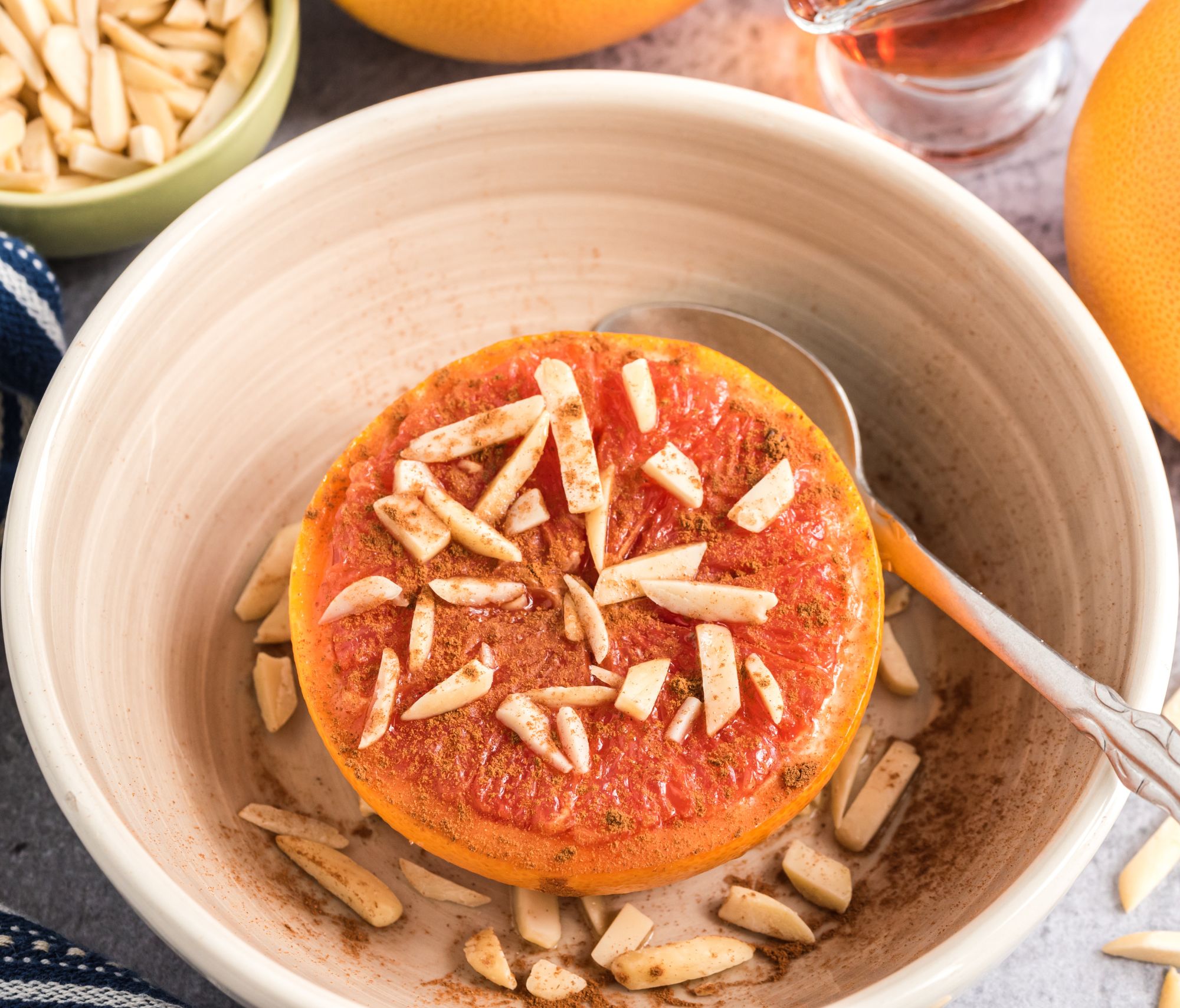 Caramelized Cinnamon Grapefruit in a bowl