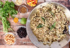 Cauliflower Rice Bowl Mise En Place