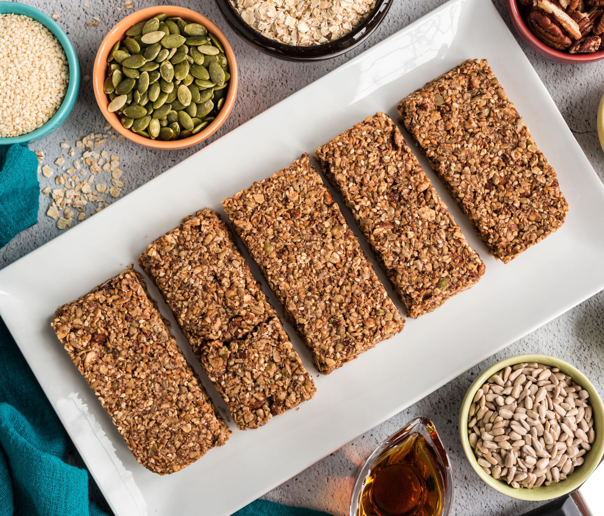 Cinnamon Oat Bars on a cutting board