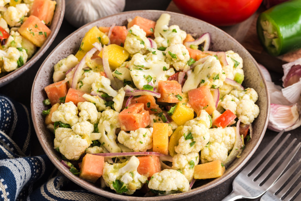 Citrusy Papaya Cauliflower Ceviche