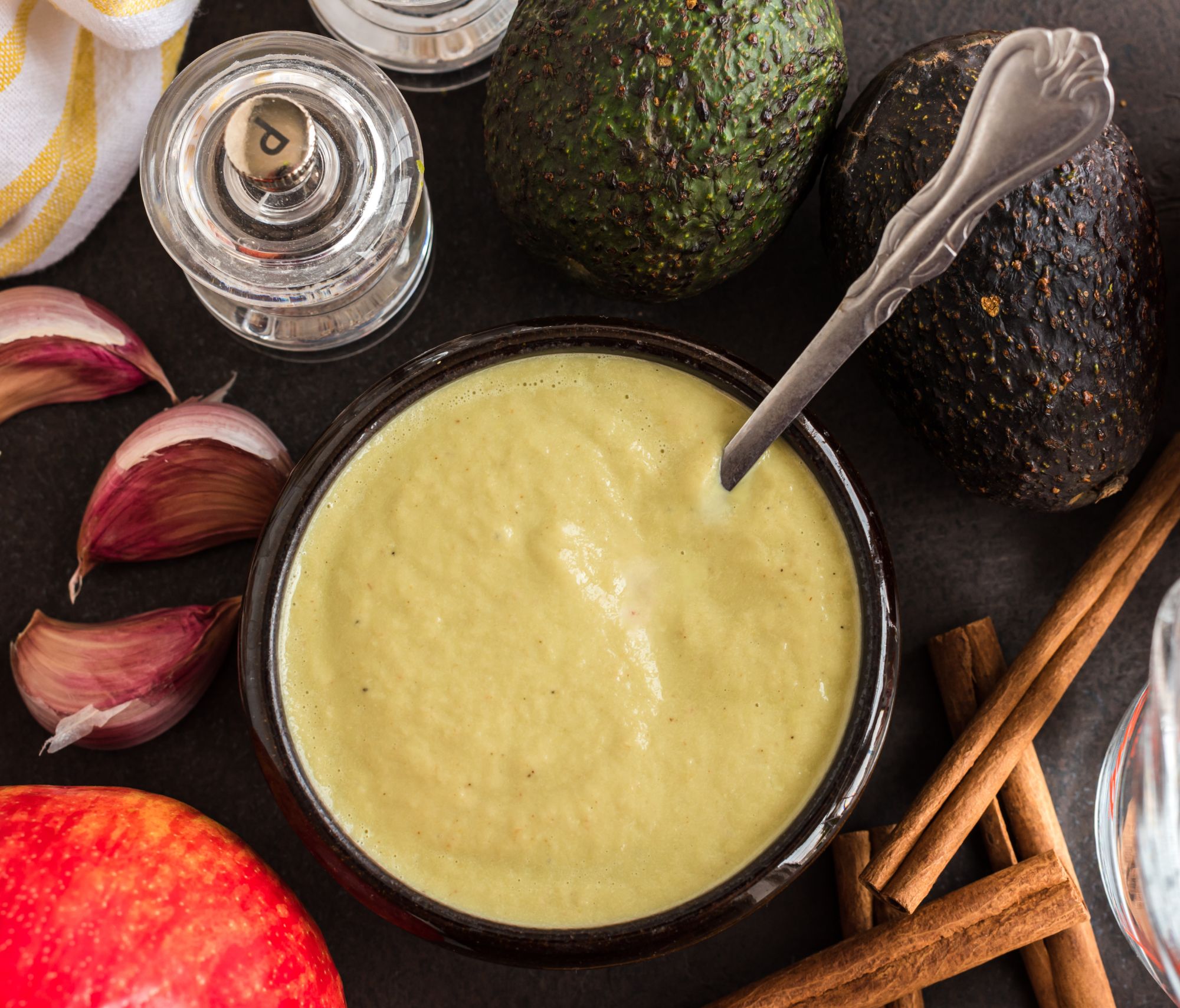 Creamy Apple Avocado Dressing in a bowl