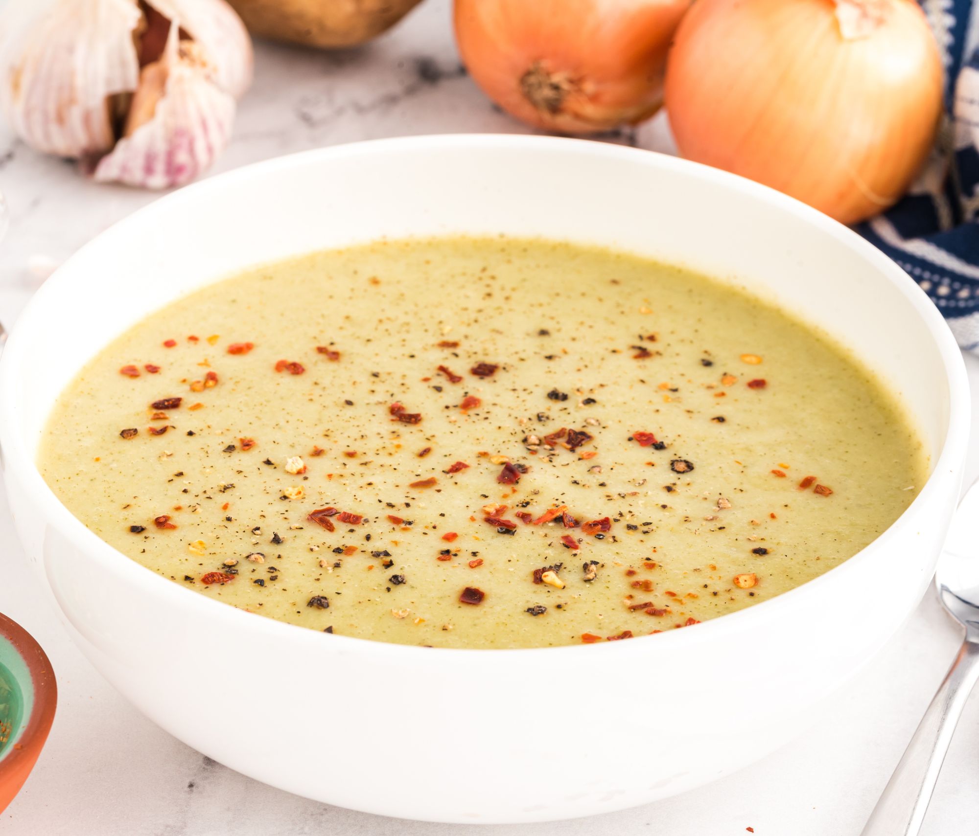 Creamy Squash Soup in a bowl