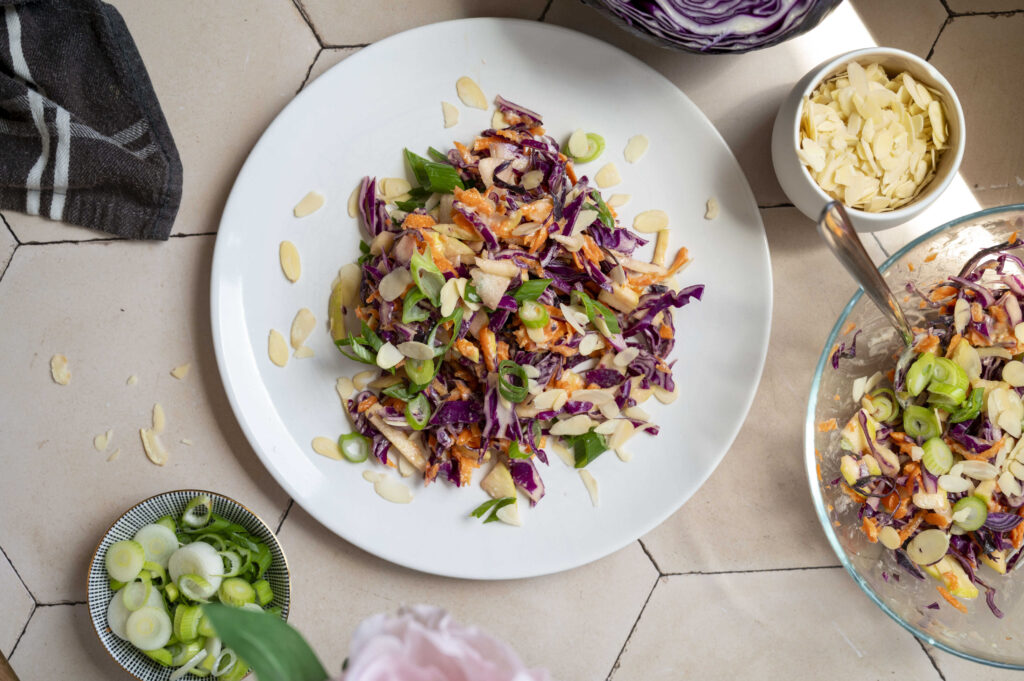 Easy Creamy Apple Slaw