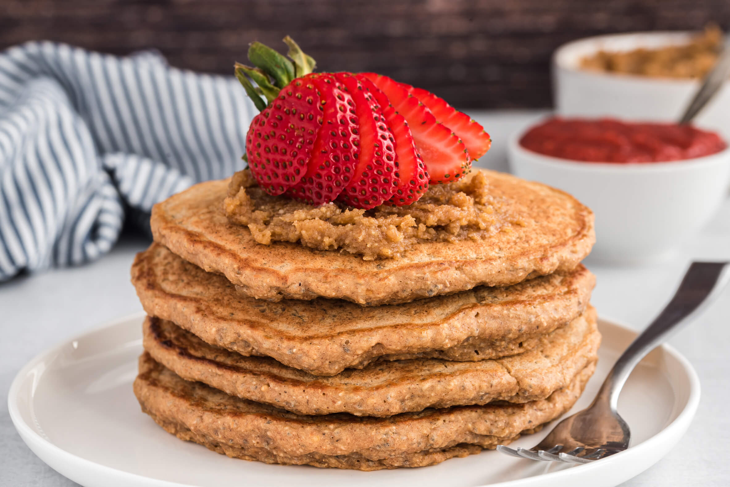 Fluffy Buckwheat Chia Pancakes