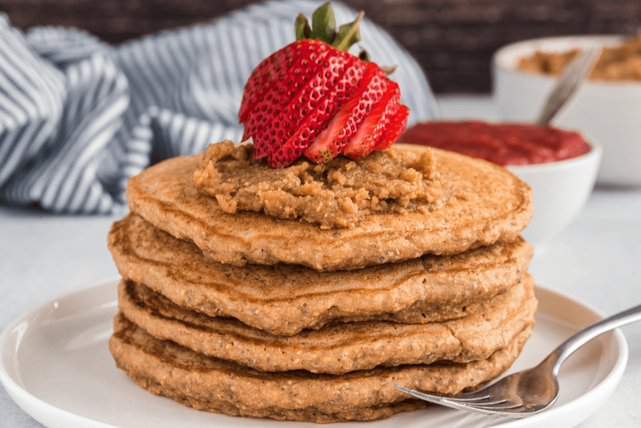 Fluffy Buckwheat Chia Pancakes