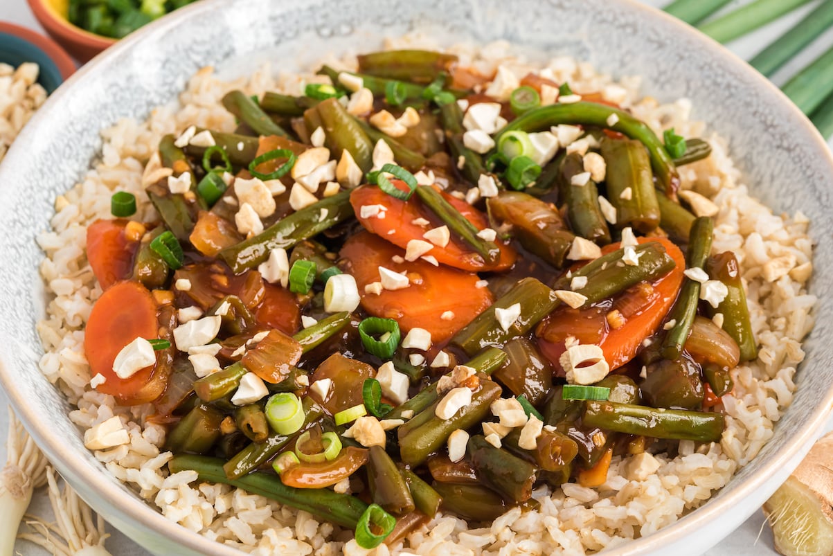 Garlic Ginger Veggie Stirfry