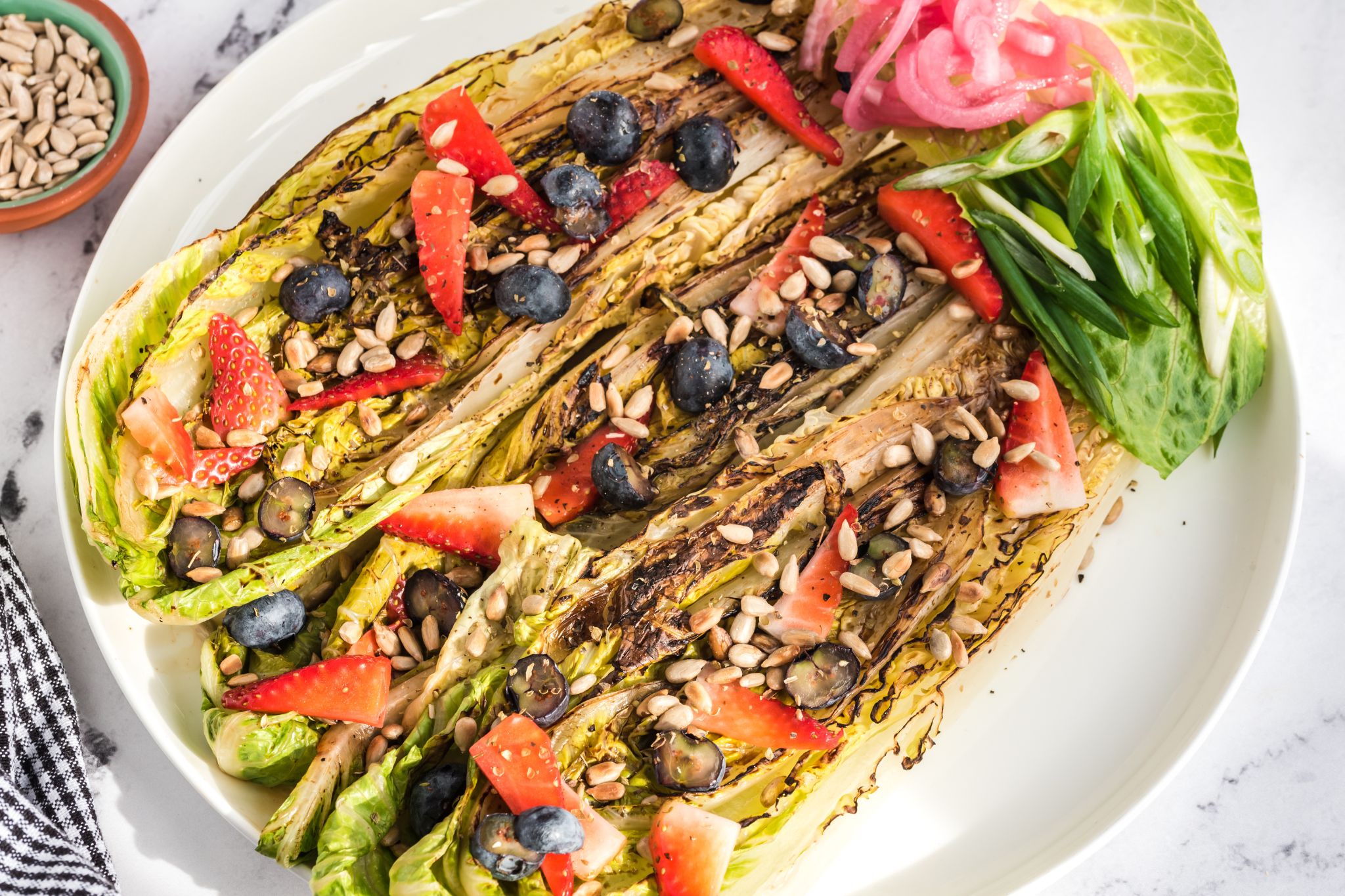 Grilled Romaine Sunflower Seed Salad