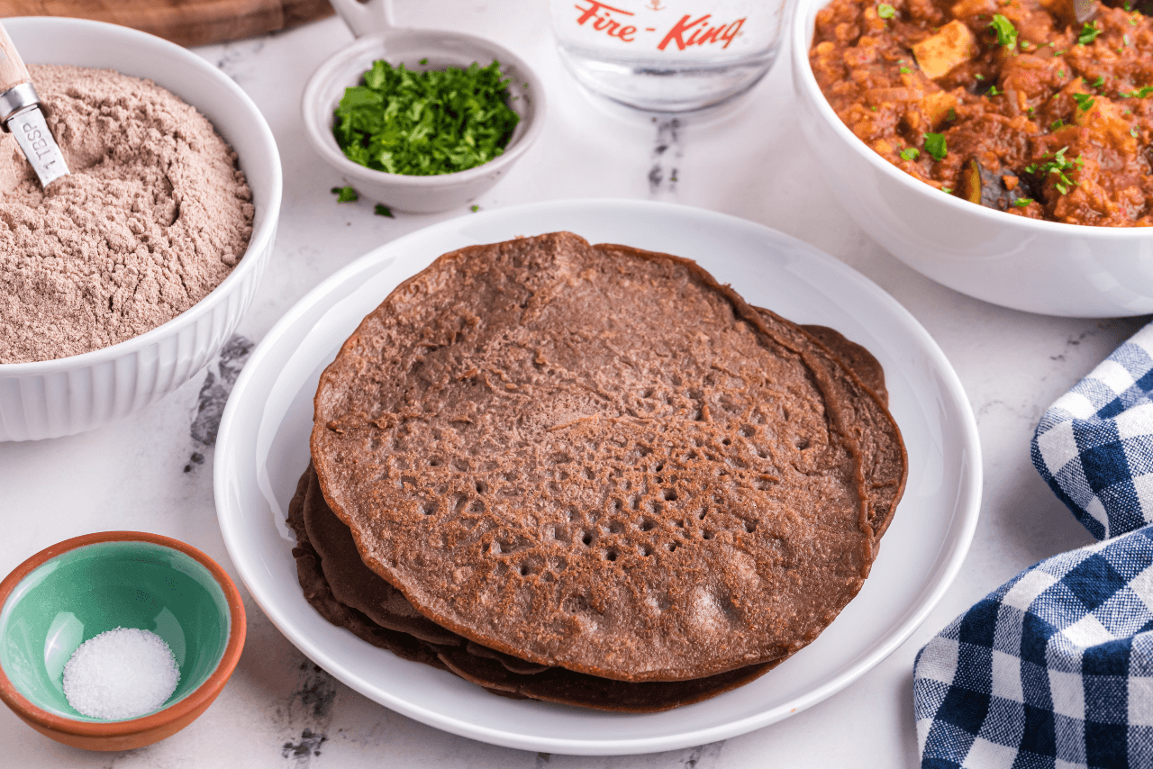 Homemade injera