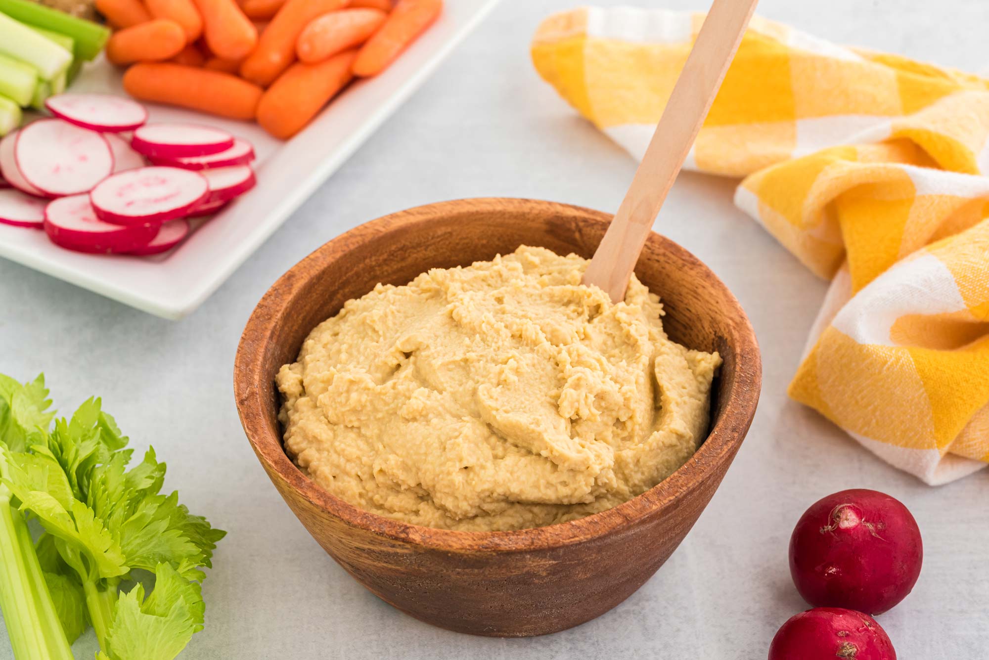 homemade hummus in a bowl