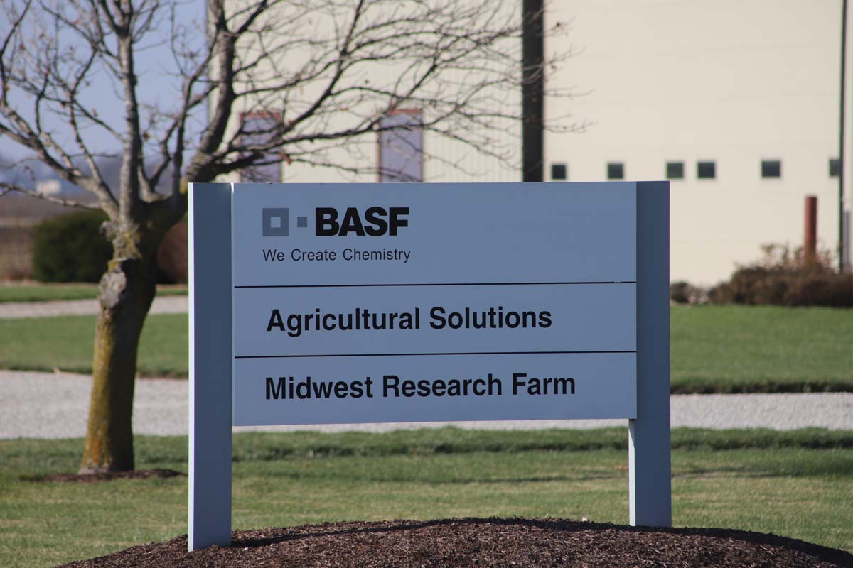 basf research facility signage outside building