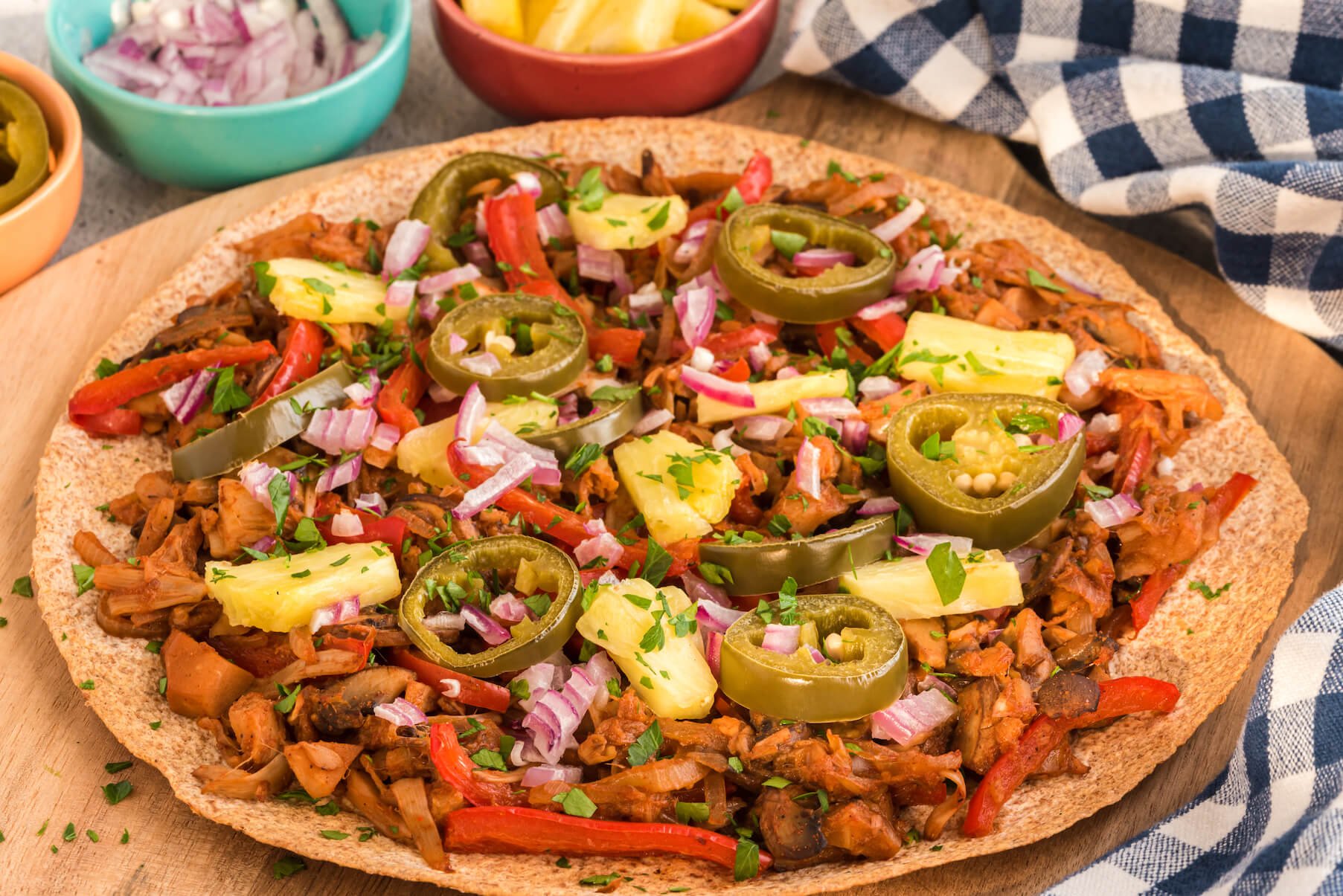 jackfruit carnitas pizza