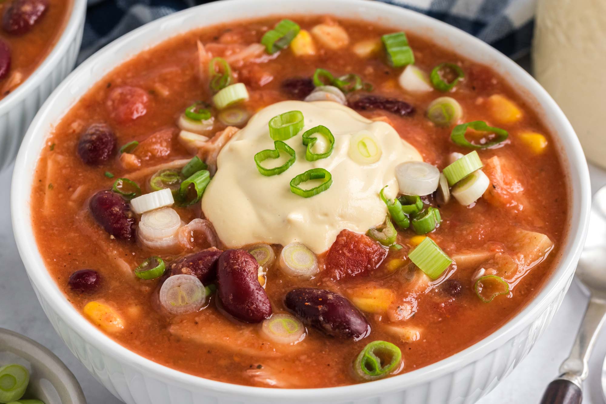 jackfruit taco chili in bowl