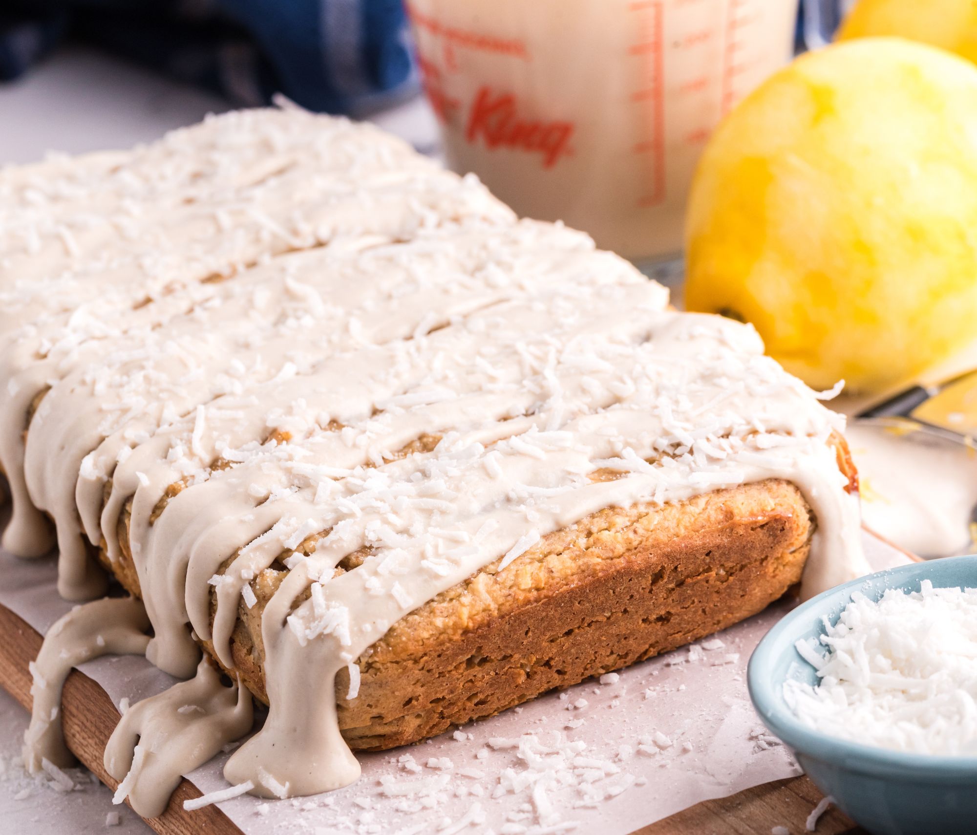 Lemon Coconut Cake with Vanilla Cashew Cream