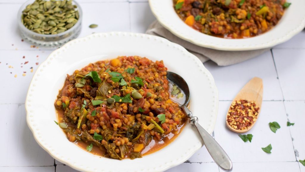 Moroccan Lentils and Tomatoes