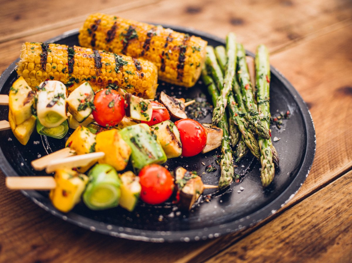 Grilled vegetables on a plate