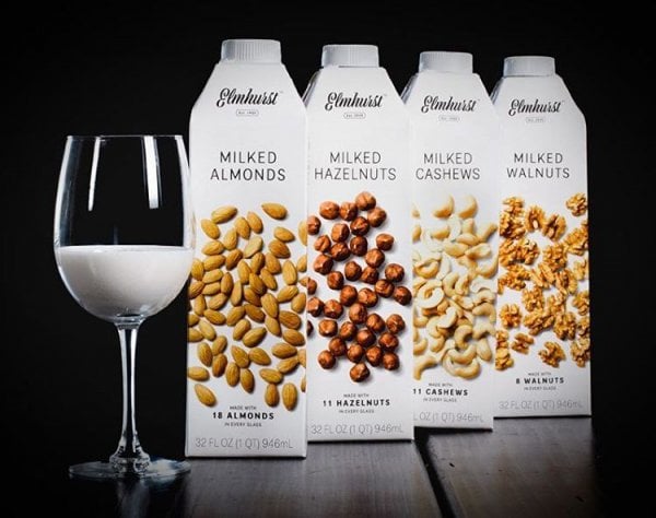 A non-dairy company's plant-based milk by Elmhurt