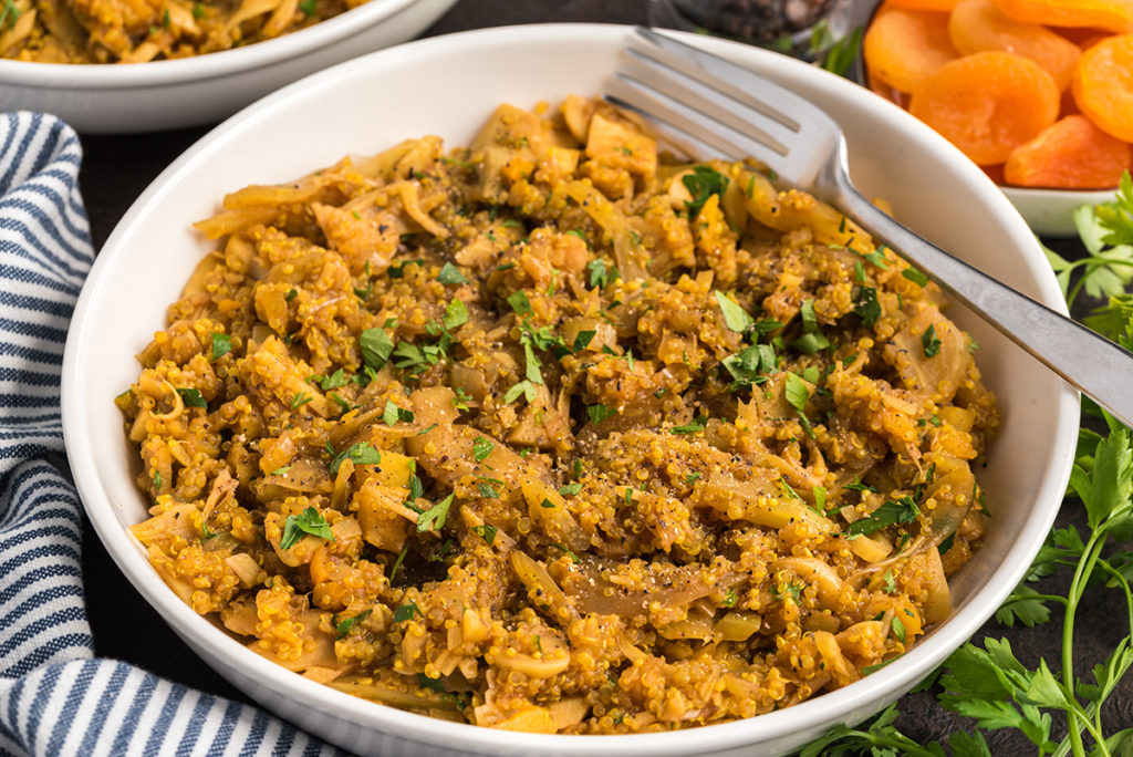 Quinoa and Jackfruit Apricot Tagine