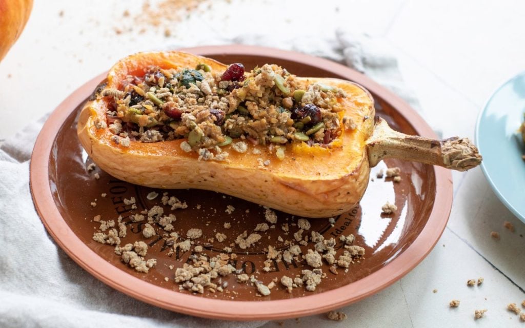 Roasted Stuffed Butternut Squash