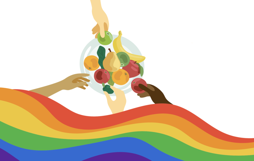 LGBTQ Food Security concept illustration