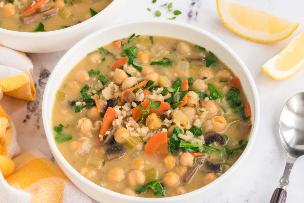 Soothing Chickpea Soup with oregano