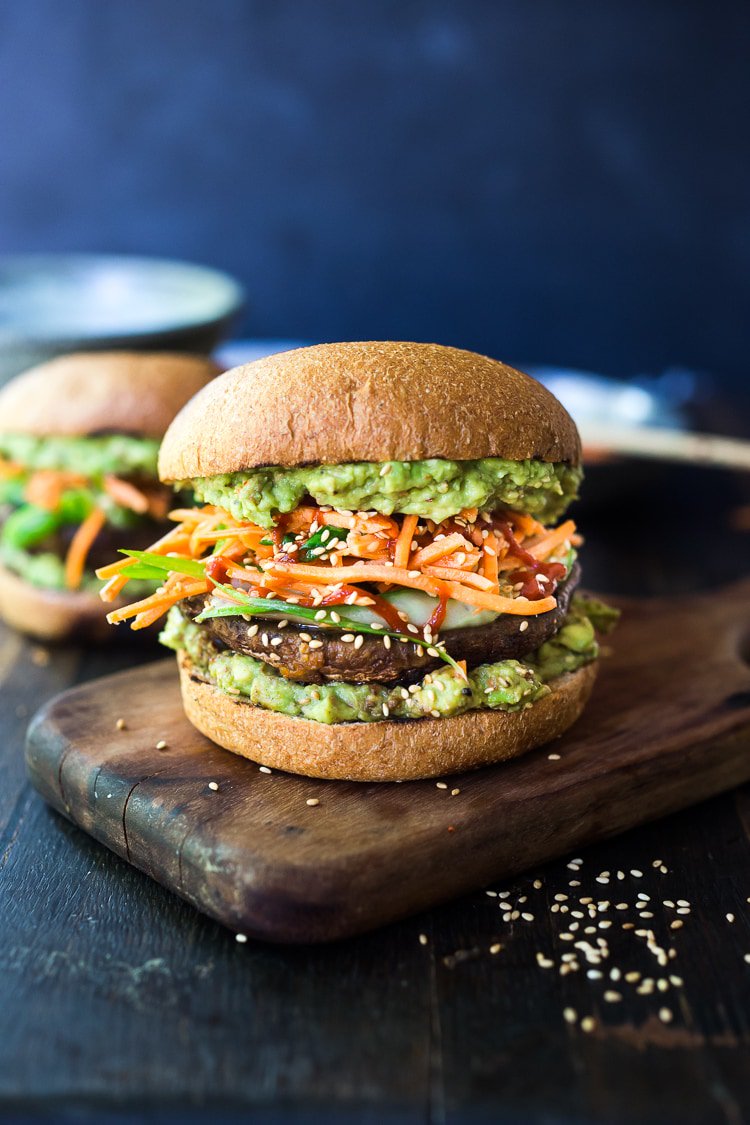 Spicy Miso Portobello Burgers