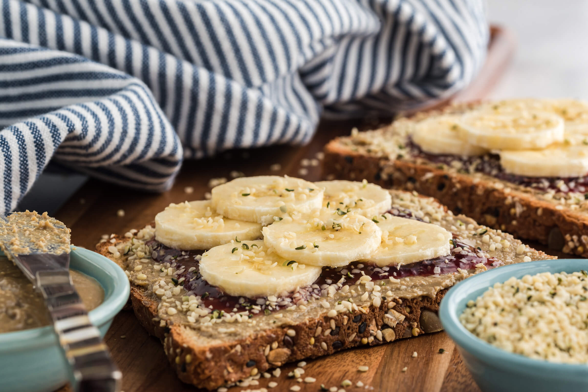 Sunflower Butter Banana Toast