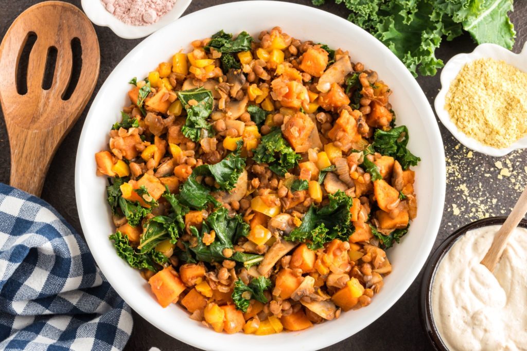 Sweet Potato and Lentil Hash