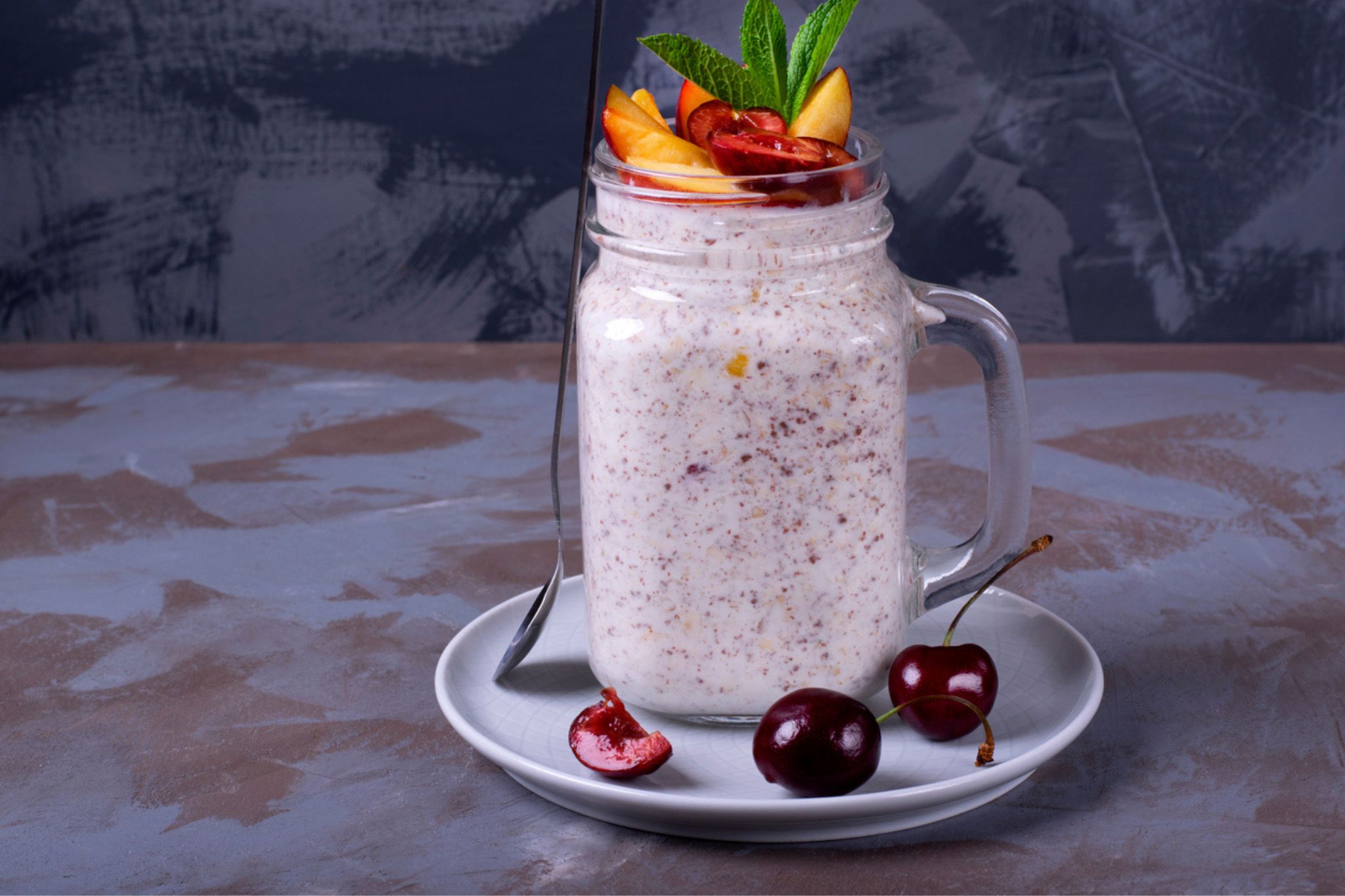 Toasted Pistachio and Cherry Overnight Oats