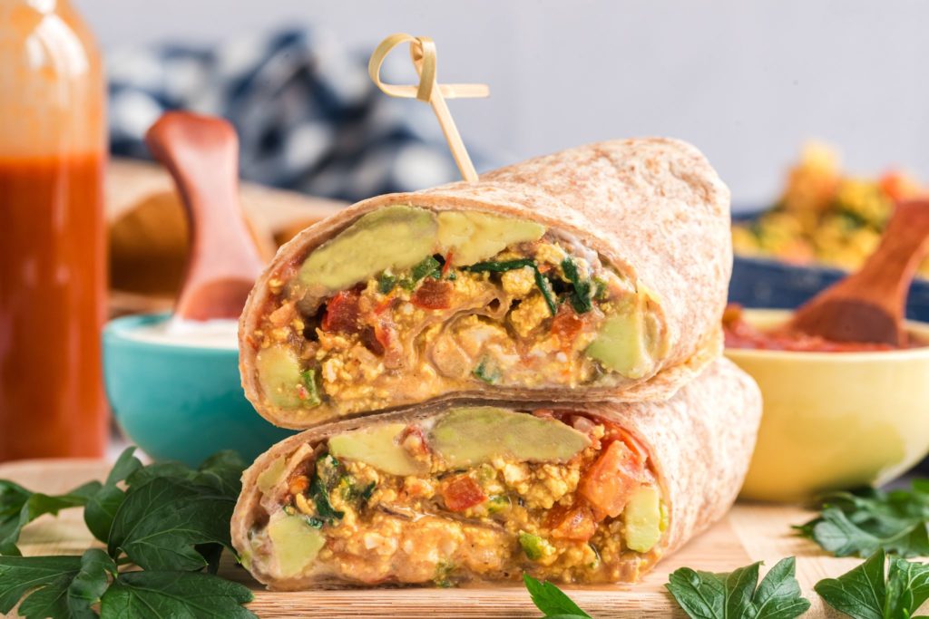 Tofu Scramble Breakfast Wrap