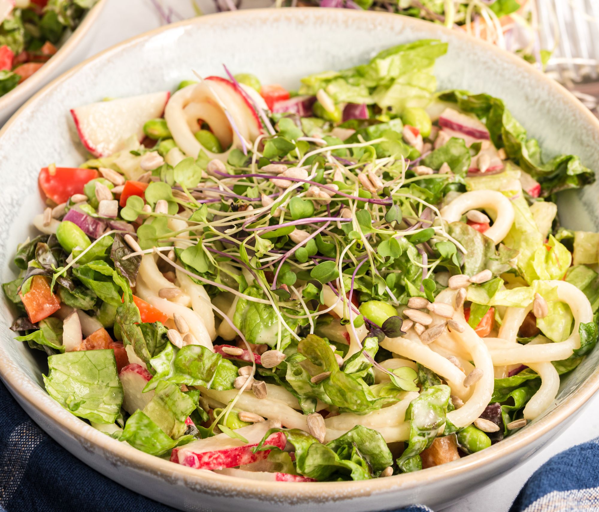 Udon Noodle Bowl in a ceramic dish