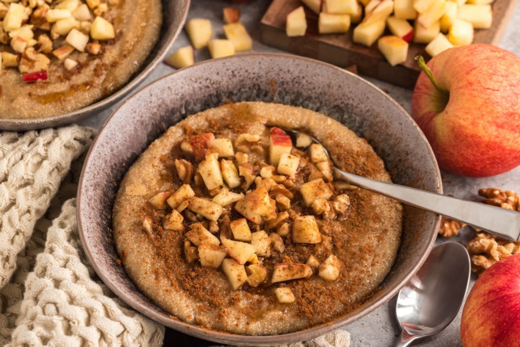 Walnut Apple Amaranth Porridge