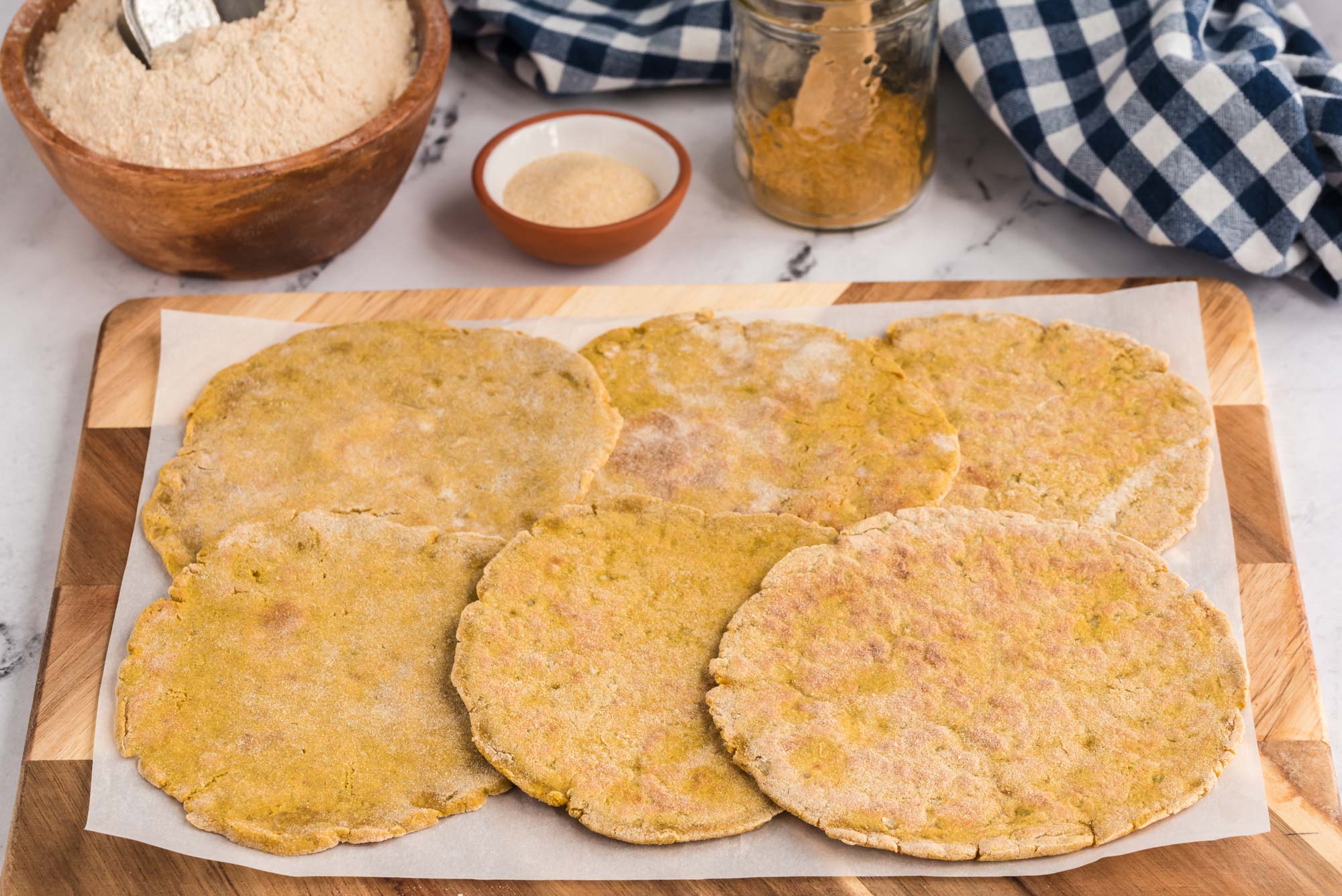 amaranth potato paratha on cutting board