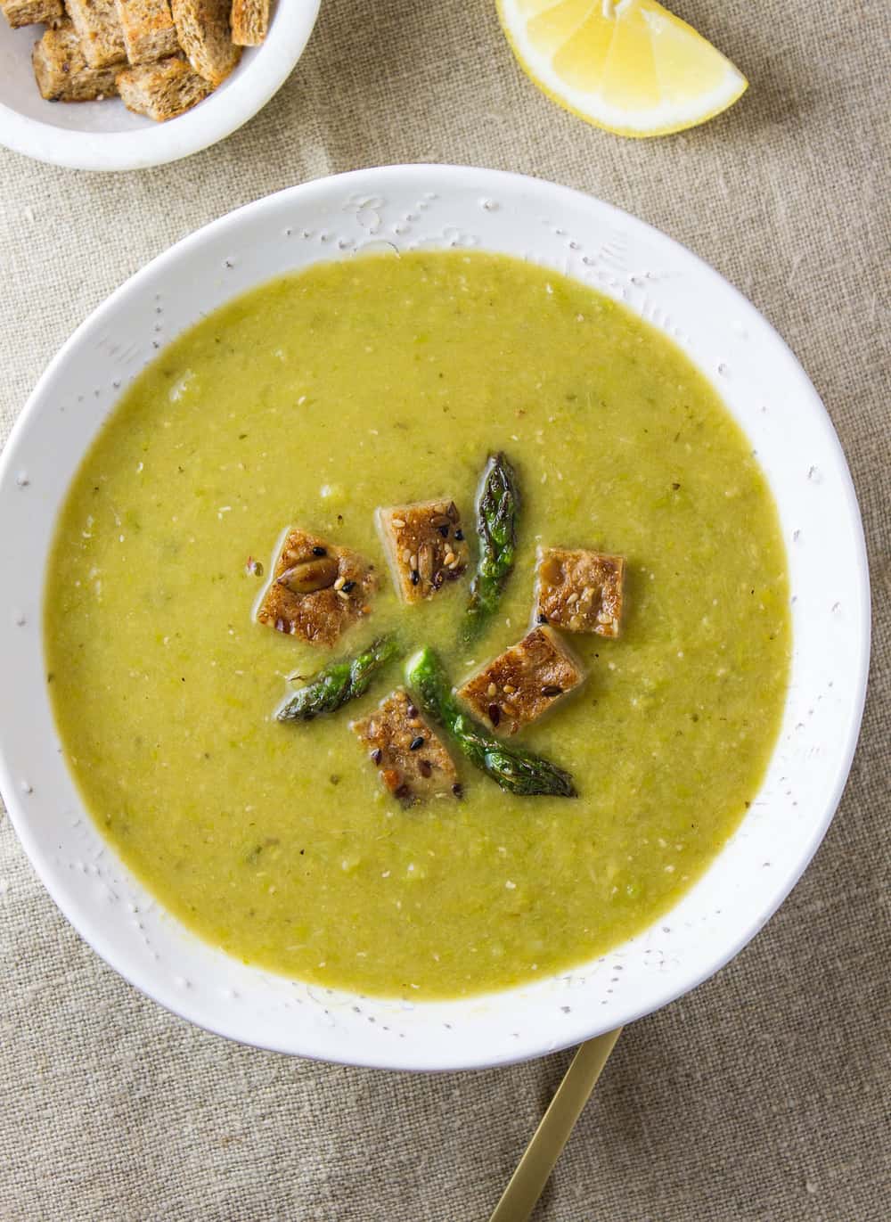 Healthy Gut Recipes: Asparagus Red Lentil Soup