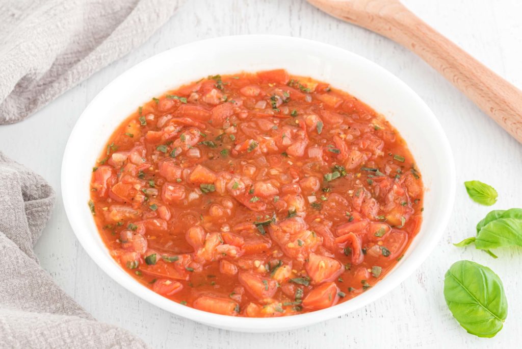 basic red sauce in bowl