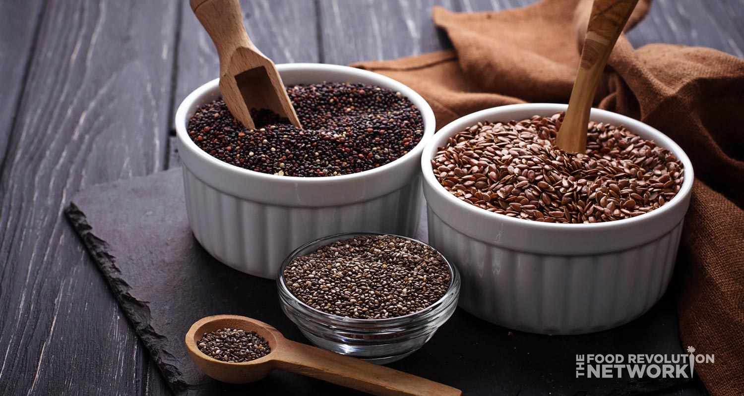 Anti-inflammatory diet: bowls of seeds