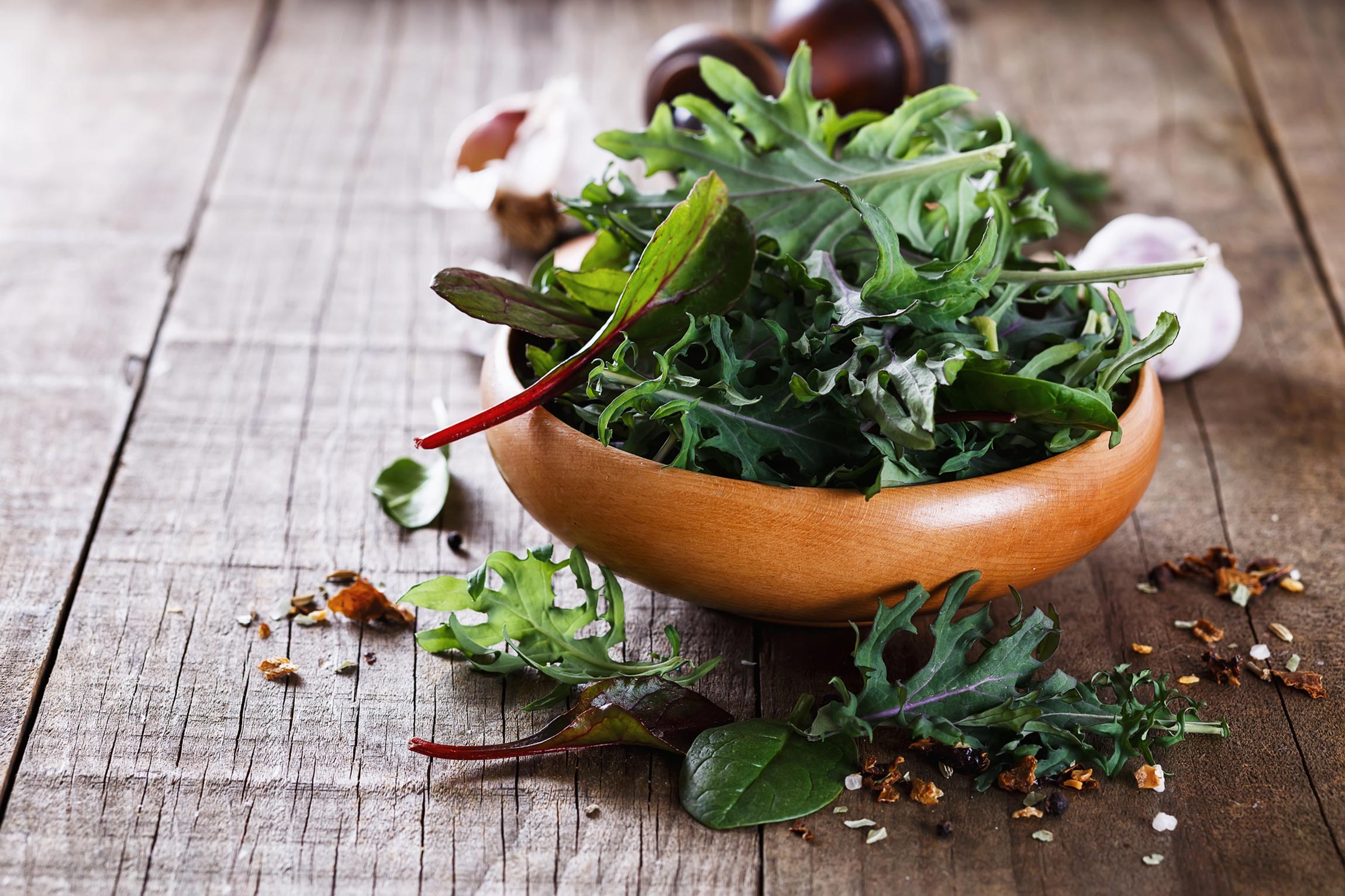 bowl of leafy greens