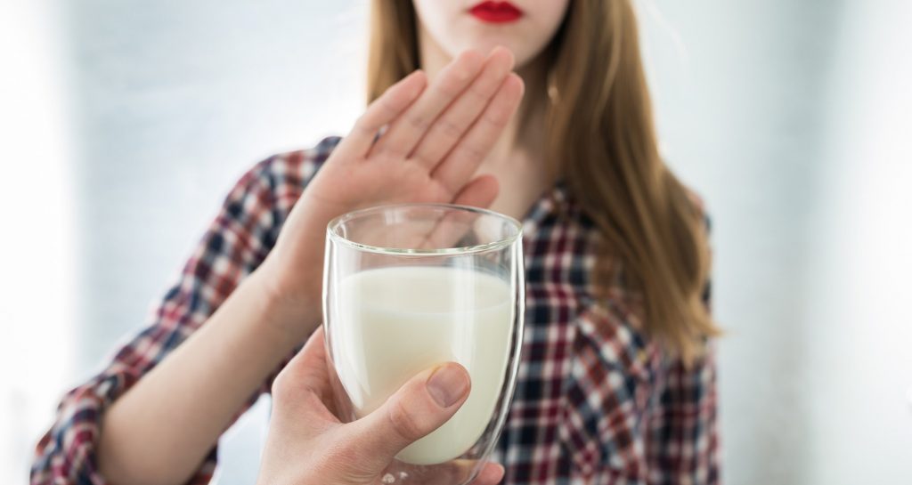 saying no to glass of milk