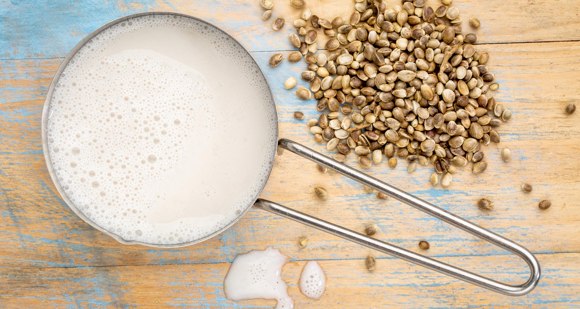 Hemp milk and seeds